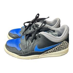 Nike Kids Black and Blue Jordan Sneakers